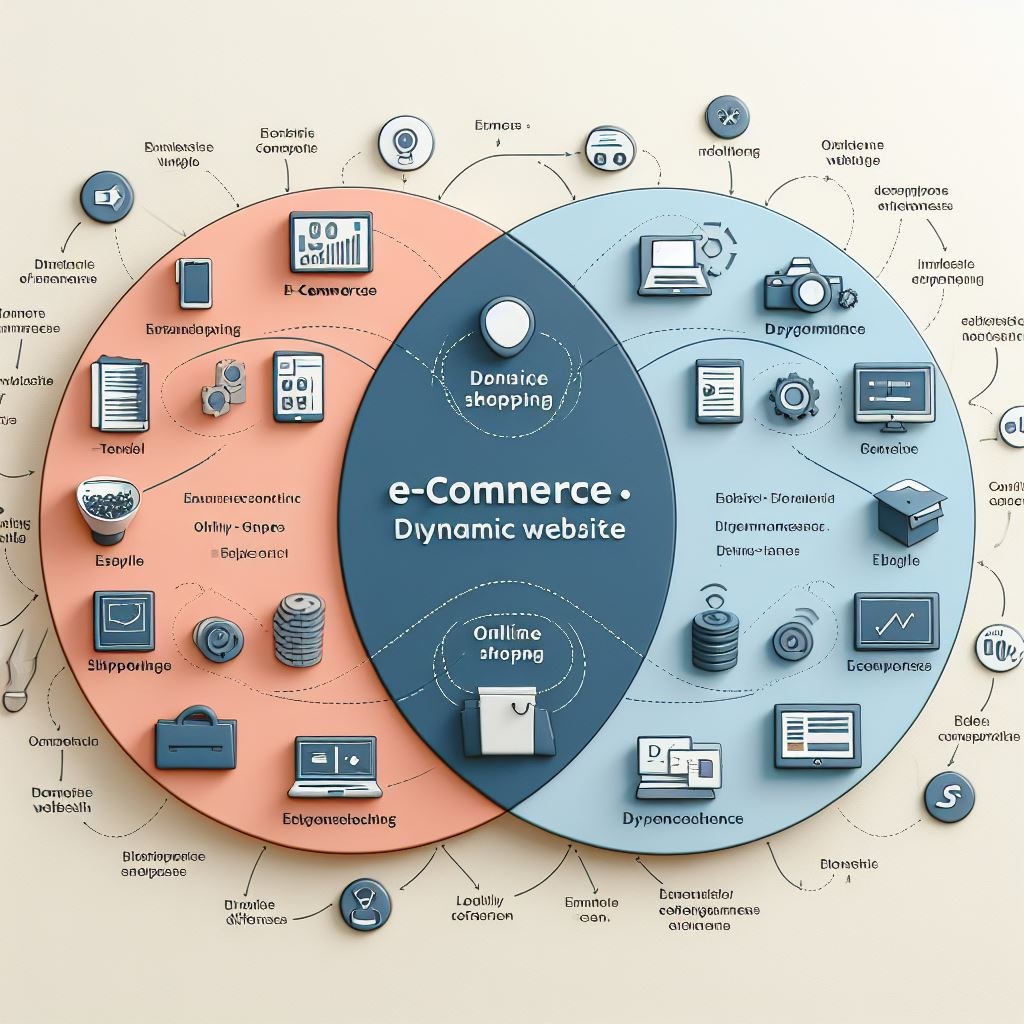 what is the difference between e-commerce website and dynamic website ?