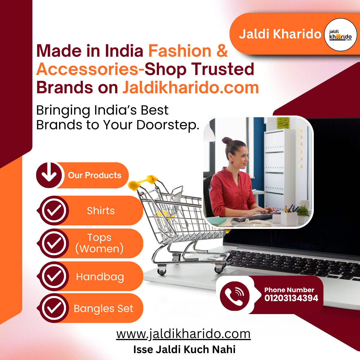 Authentic Indian Fashion & Accessories — BUTTON ART, CHARMI, AUA Fashion | Jaldikharido.com
