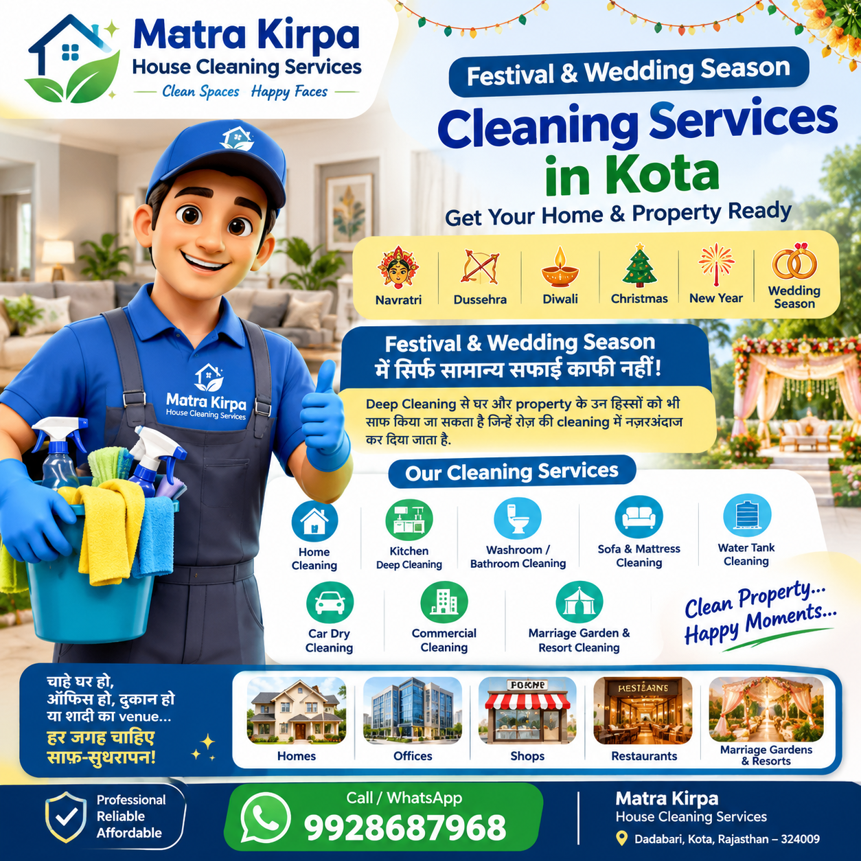Best House Cleaning Services in Kota for Festival and Wedding Season
