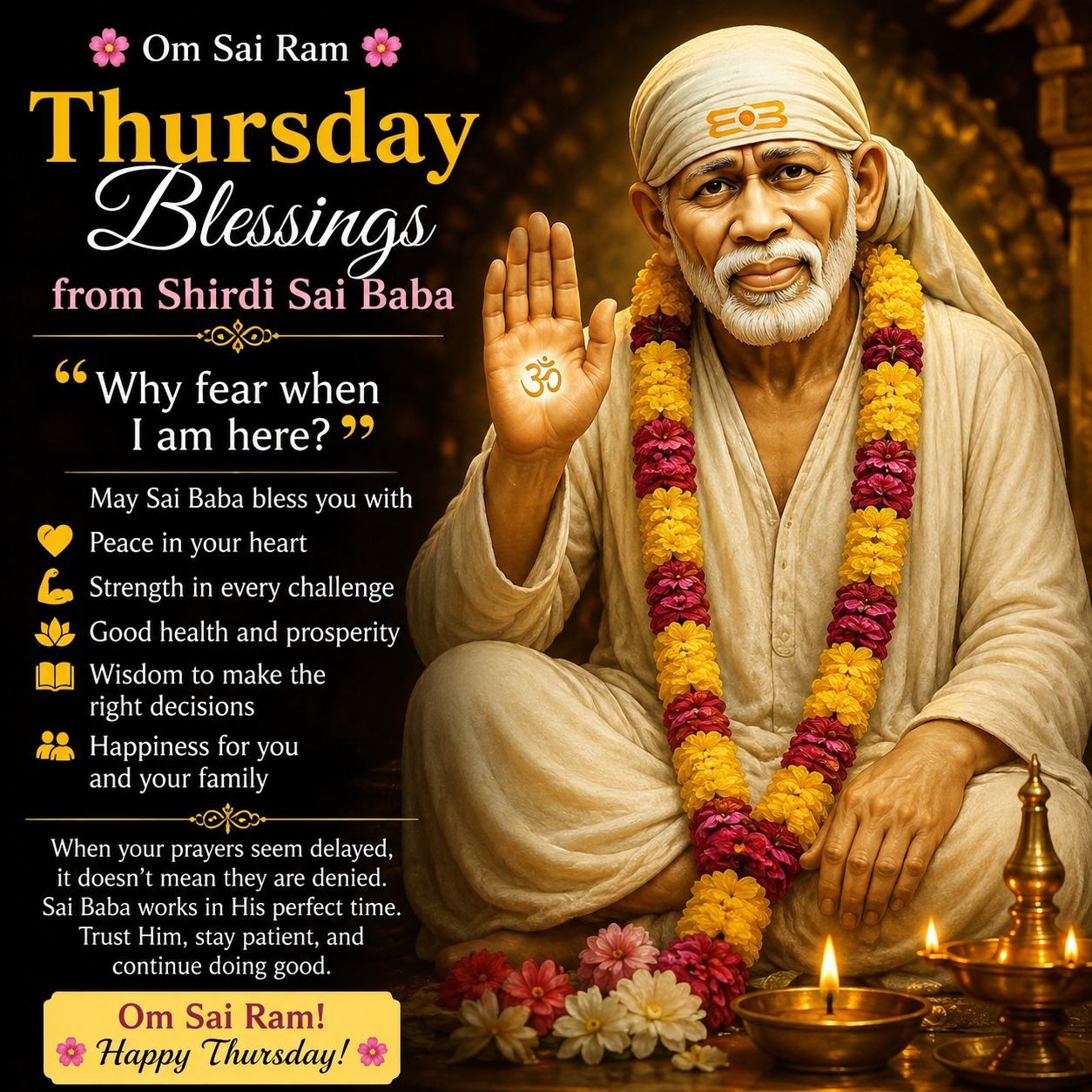 Shirdi Sai Baba Thursday Blessings: Faith, Devotion and Positive Life