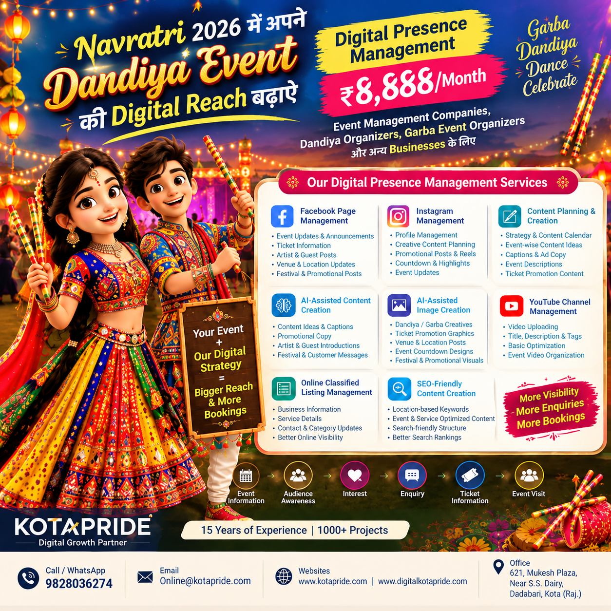 Digital Marketing for Event Management Companies And Dandiya Event Organizers – Rs. 8888 Per Month