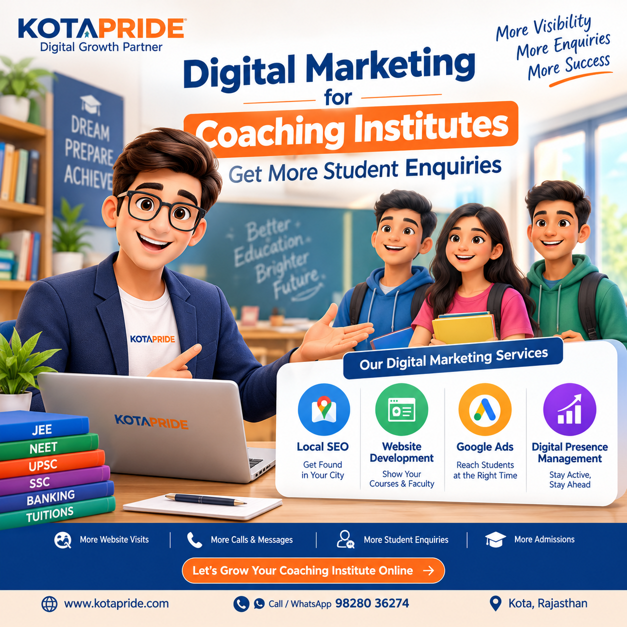 Digital Marketing for Coaching Institutes: Get More Student Enquiries