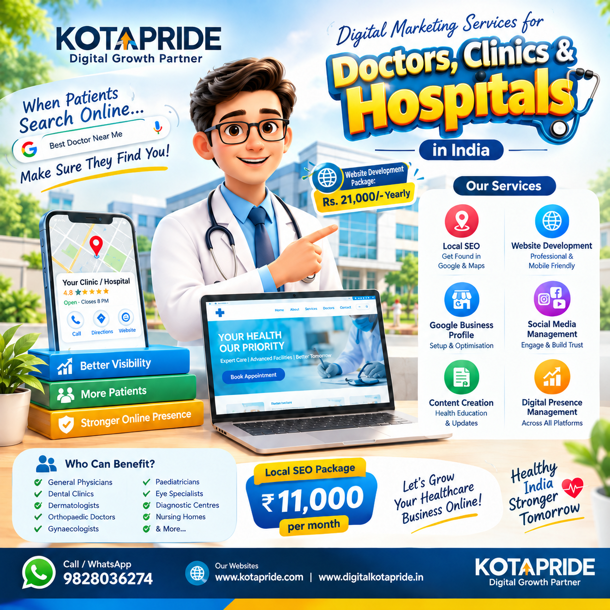 Digital Marketing Services for Doctors, Clinics And Hospitals in India