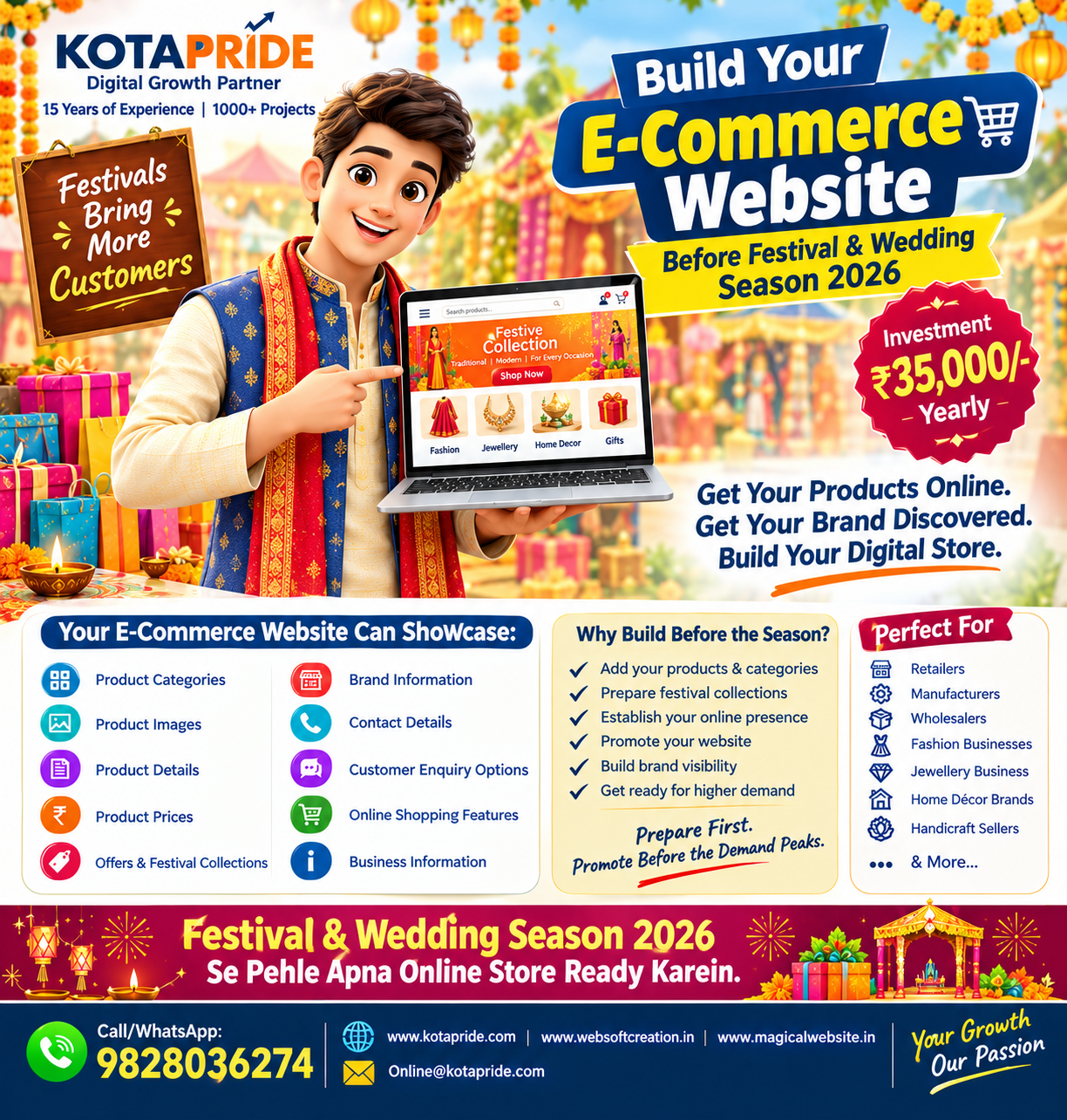 Why Your Business Needs an E-Commerce Website Before Festival And Wedding Season 2026