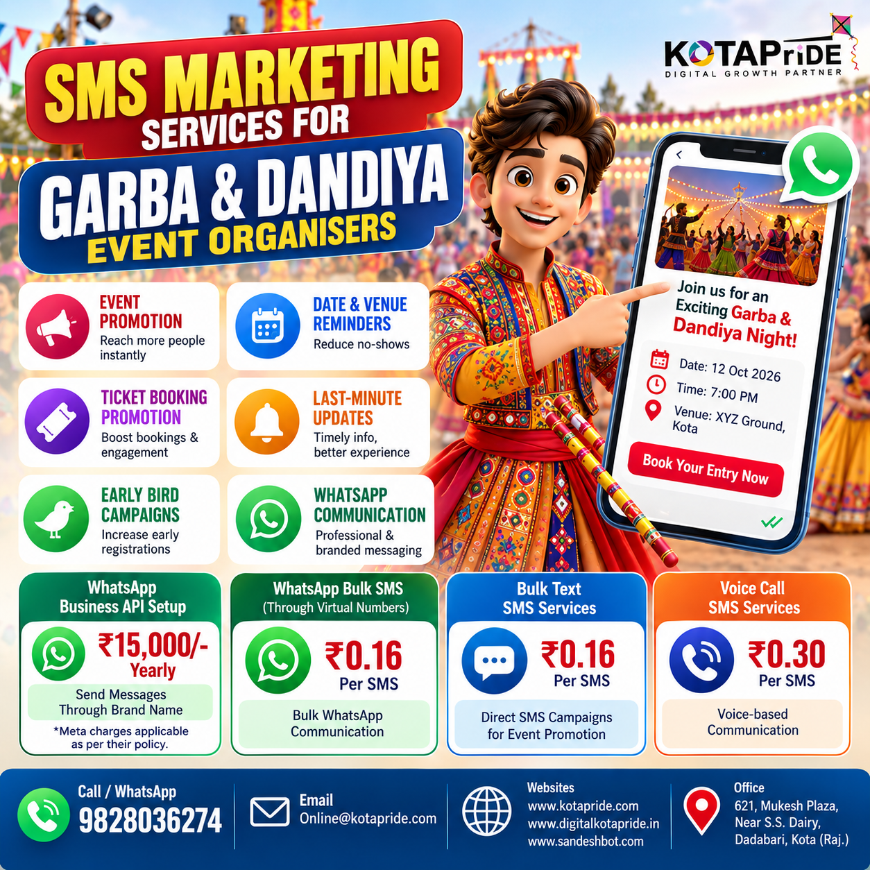SMS Marketing Services for Garba And Dandiya Event Organisers